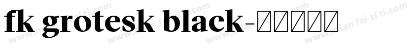 fk grotesk black字体转换